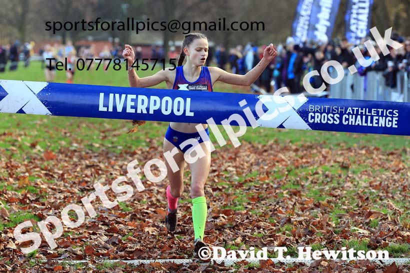 Girls Under-15s, 2023 British Athletics Cross Challenge, Sefton Park, Liverpool. Photo: David T. Hewitson/Sports for All Pics